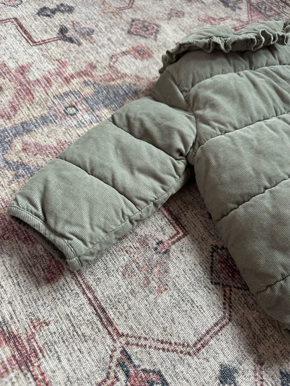 H&M 9M Olive Green Quilted Puffer Jacket